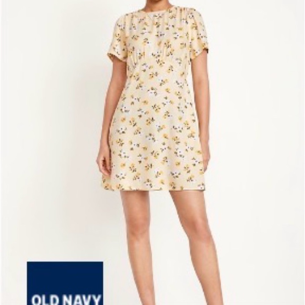 Old Navy Yellow Floral Mini Dress